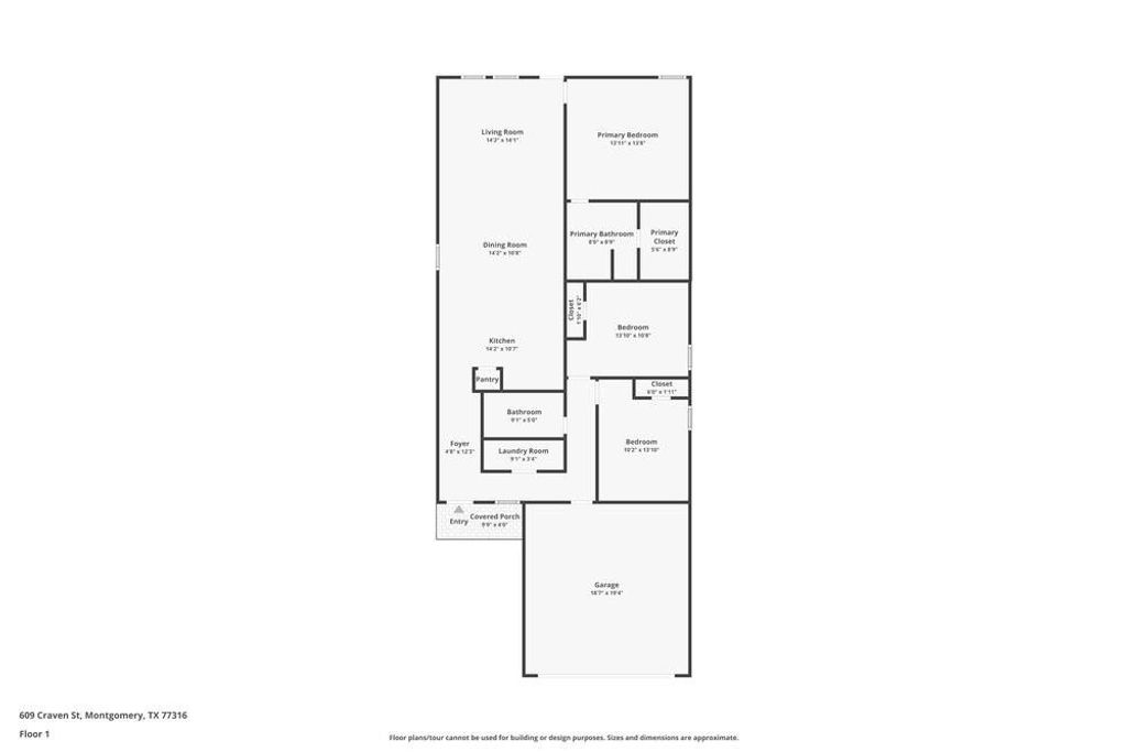 Photo of 609 Craven Street, Conroe, TX 77316 (MLS # 18986469)