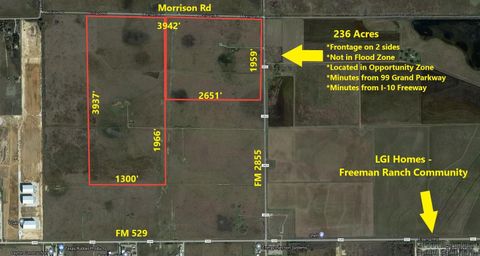 Vacant Land For Sale - 236 Acres- Morrison Road<br/> Brookshire, TX 77423