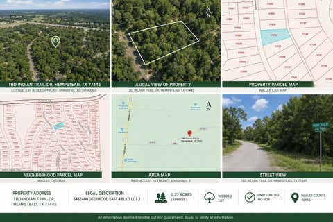 Vacant Land For Sale - TBD Indian Trail Drive<br/> Hempstead, TX 77445