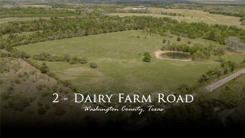 Vacant Land For Sale - 2 Dairy Farm Road<br/> Washington County, Chappell Hill, TX 77426