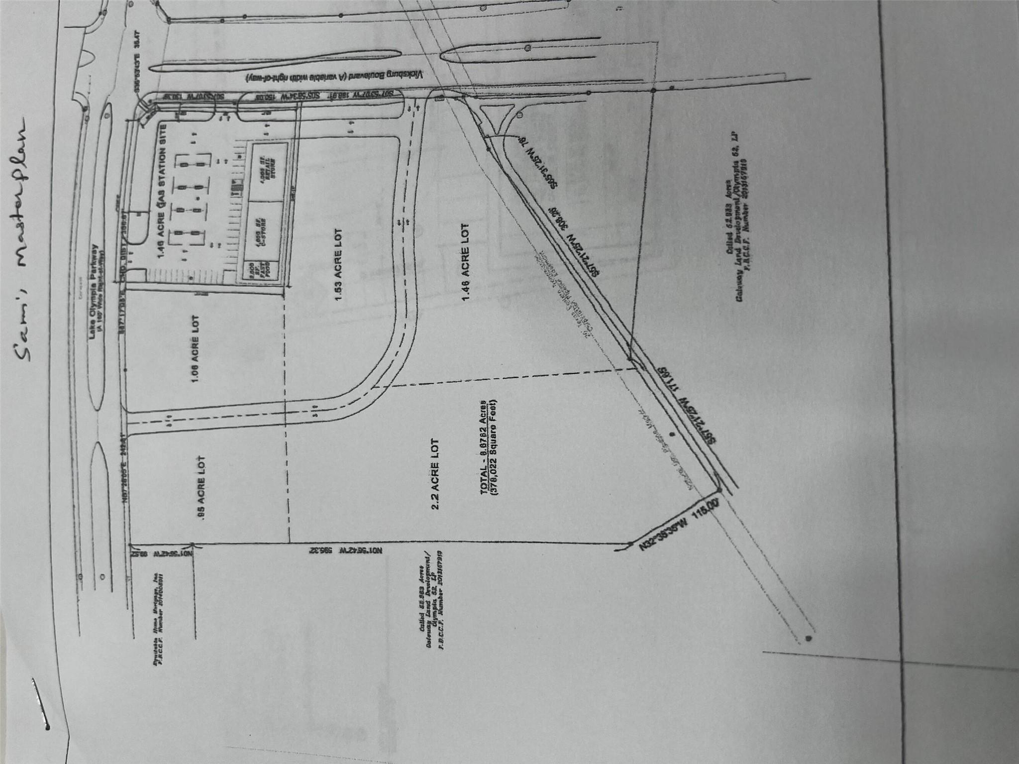 SWC Vicksburg Boulevard Lake Olympia Parkway