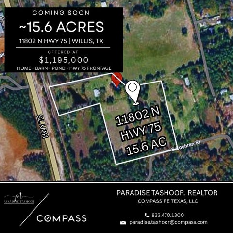 Vacant Land For Sale - 11802 N Highway 75<br/> Willis, TX 77378