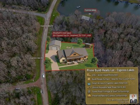 Vacant Land For Sale - 201 Cypress Lakes Circle<br/> Cleveland, TX 77327
