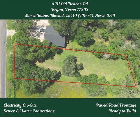 Vacant Land For Sale - 4211 Old Hearne Road<br/> Bryan, TX 77803