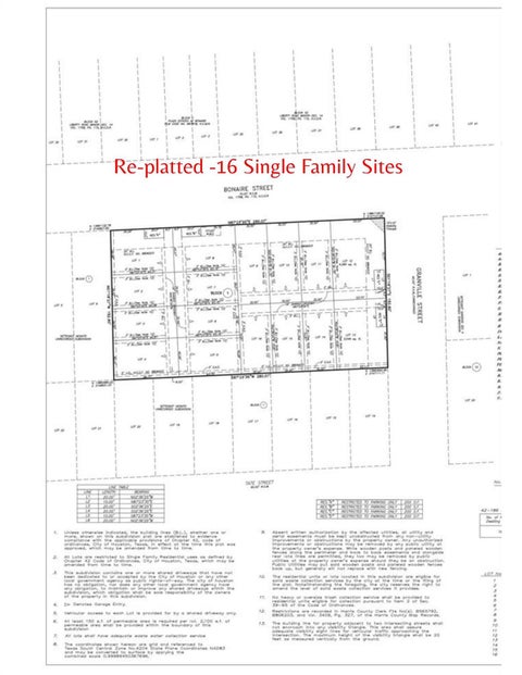 Vacant Land For Sale - 7918 Bonaire Street<br/> Houston, TX 77028