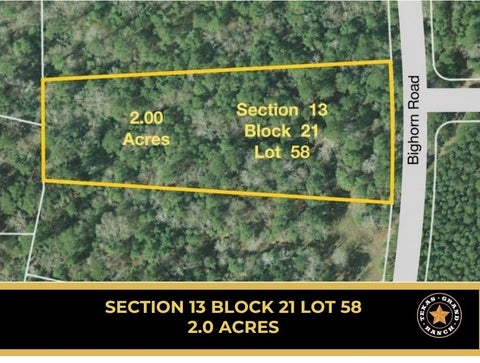 Vacant Land For Sale - 13-21-58 Bighorn Road<br/> Walker County, New Waverly, TX 77358
