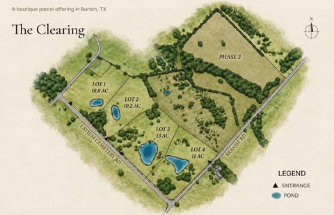 Vacant Land For Sale - 9909 Latium Cemetery Rd - Tract 1 Rd<br/> Burton, TX 77835
