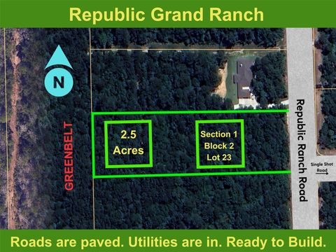 Vacant Land For Sale - 15719 Republic Ranch Road<br/> Willis, TX 77378