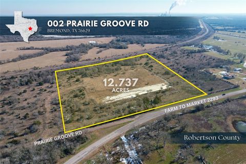 Vacant Land For Sale - 002 Prairie Groove Road<br/> Robertson County, Bremond, TX 76629