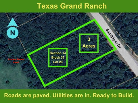 Vacant Land For Sale - 14-37-23 Sandpiper Drive<br/> New Waverly, TX 77358