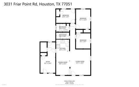 Tiny photo for 3031 Friar Point Road, Houston, TX 77051 (MLS # 77951801)