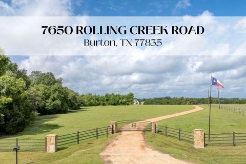 Vacant Land For Sale - 7650 Rolling Creek Road<br/> Burton, TX 77835