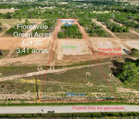 Vacant Land For Sale - LOT 20 Cr 124 Road<br/> Wilson County, Floresville, TX 78114