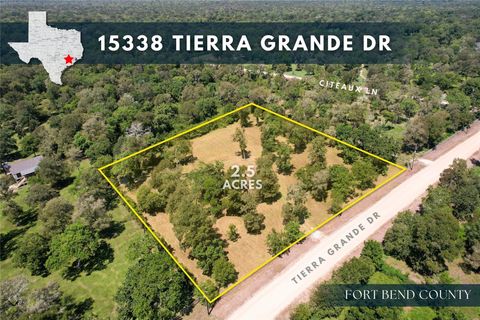Vacant Land For Sale - 15338 Tierra Grande Drive<br/> Needville, TX 77461