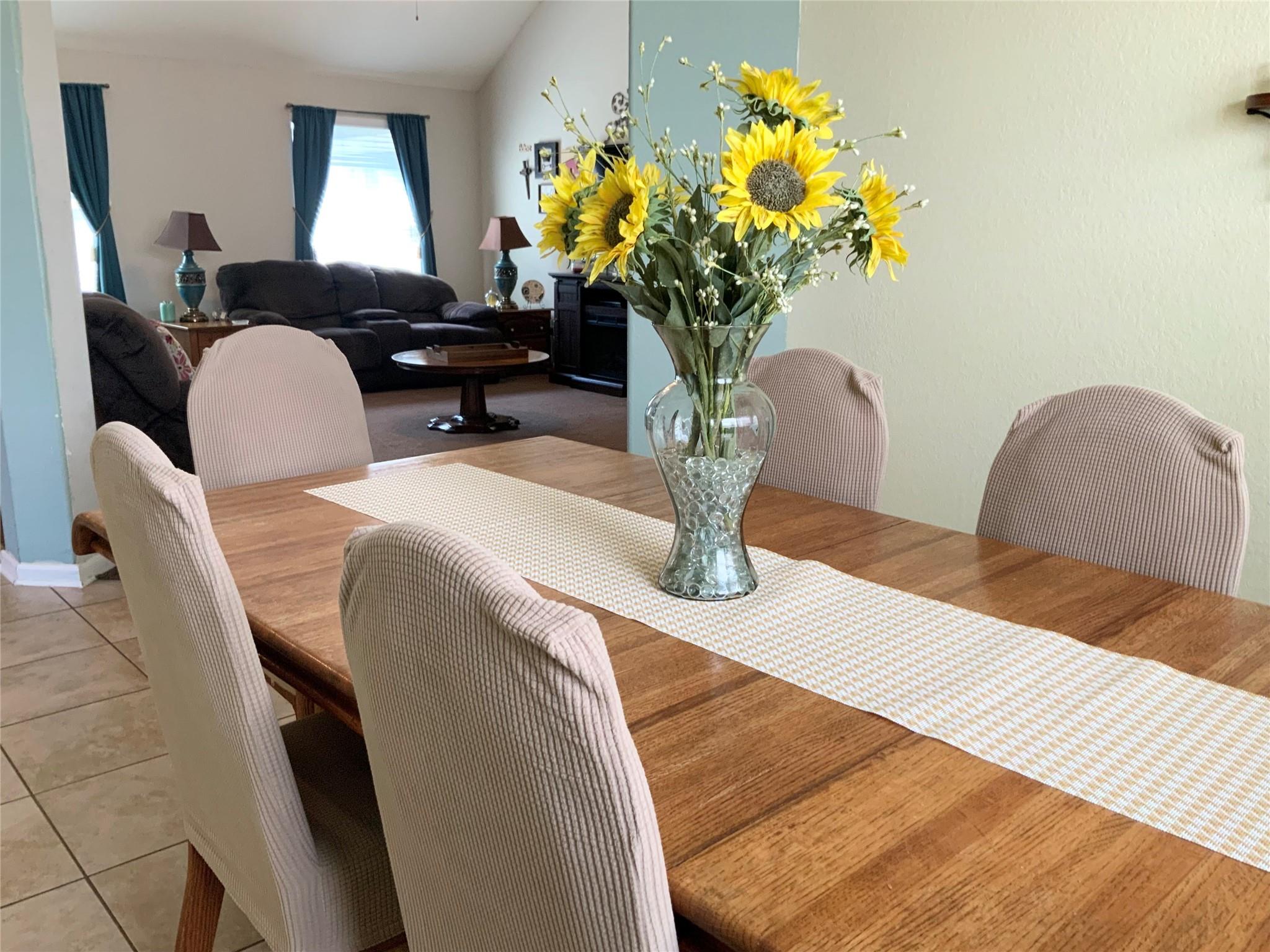 Formal dining looking into family room