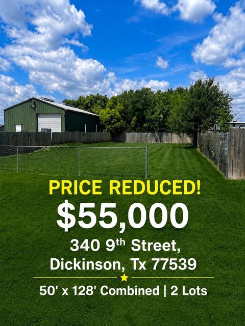 Vacant Land For Sale - 340 9th Street<br/> Galveston County, Dickinson, TX 77539