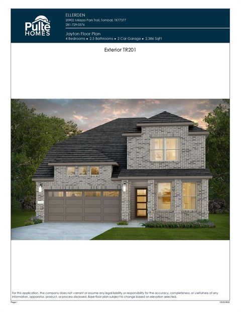 18107 Zemira Lane Tomball TX 77377