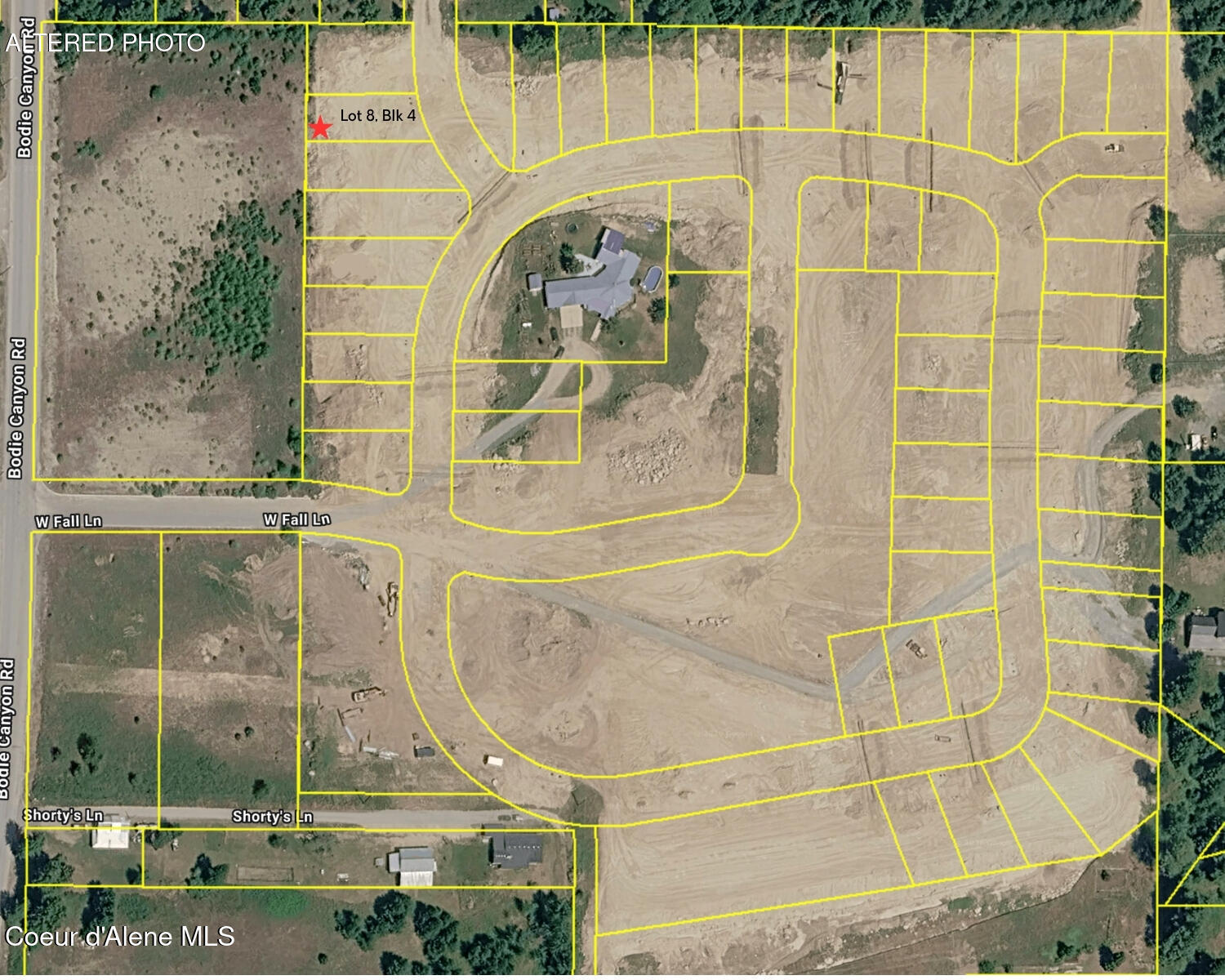 Lot 8, Blk 4 Bodie Canyon Lots Map