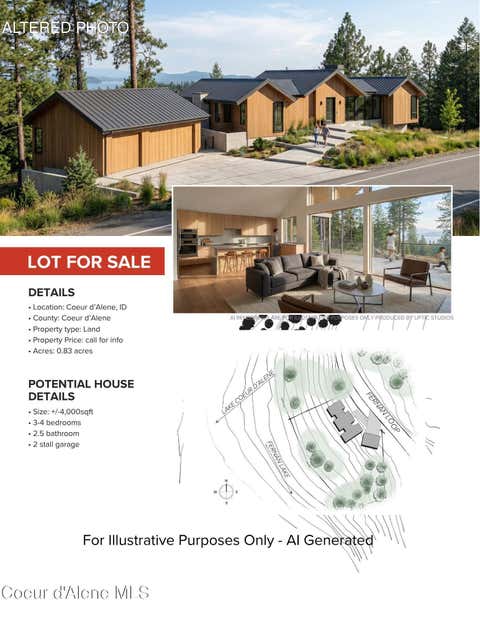 Vacant Land For Sale - 2594 Fernan Hill Hill<br/> Coeur d'Alene, ID 83814