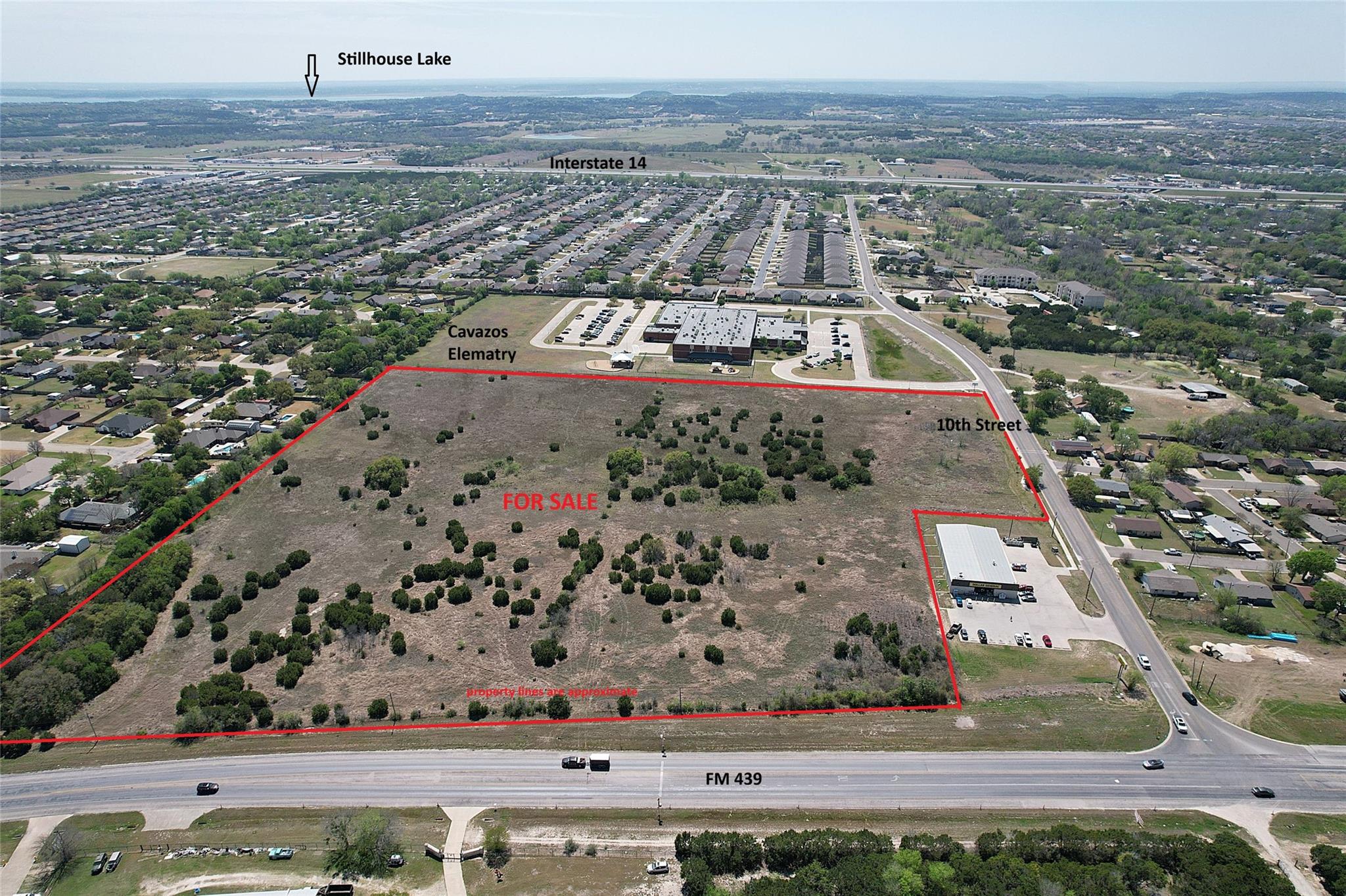 Aerial overview of property's location featuring