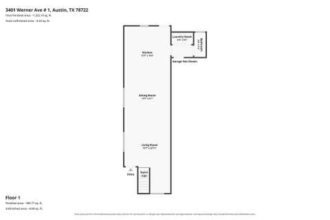 Tiny photo for 3401 Werner Ave #1, Austin, TX 78722 (MLS # 1444846)