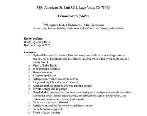 Tiny photo for 3404 American DR #3211, Lago Vista, TX 78645 (MLS # 9108752)
