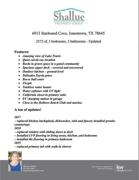 Tiny photo for 6913 Starboard CV, Jonestown, TX 78645 (MLS # 1555139)