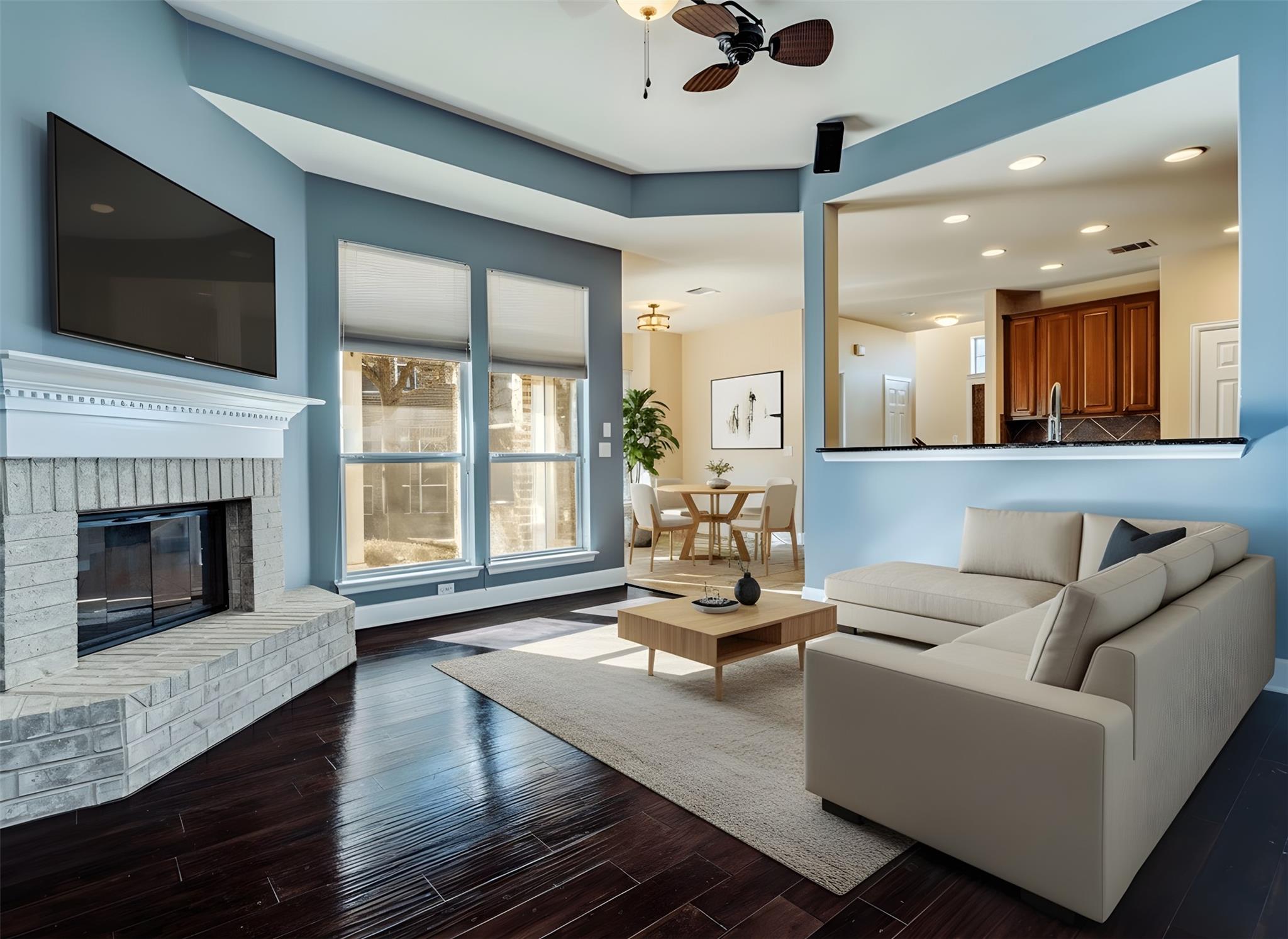Virtually Staged livingroom