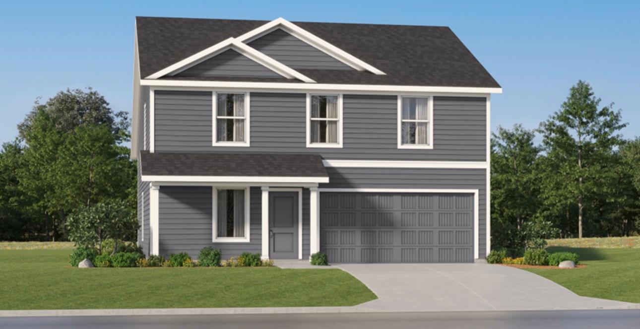 The Littleton- rendered photo, home is under construction