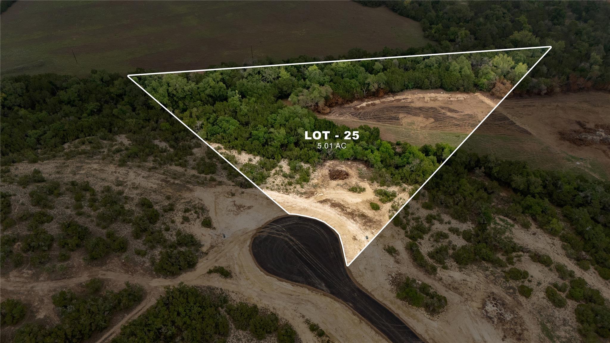 Lot Survey. Outlining the boundaries and acreage