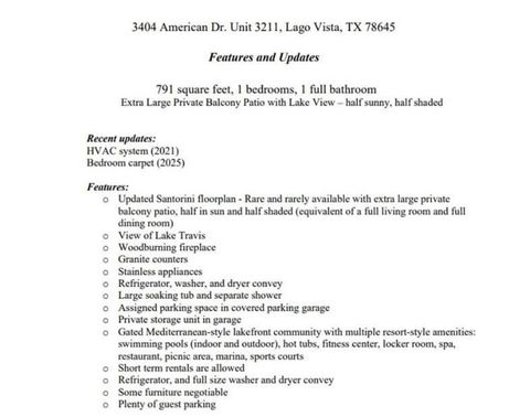Tiny photo for 3404 American DR #3211, Lago Vista, TX 78645 (MLS # 3619036)