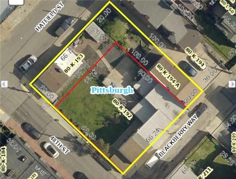 Vacant Land For Sale - 167-175 48th Street & 4807 Blackberry Way St<br/> Lawrenceville, PA 15201