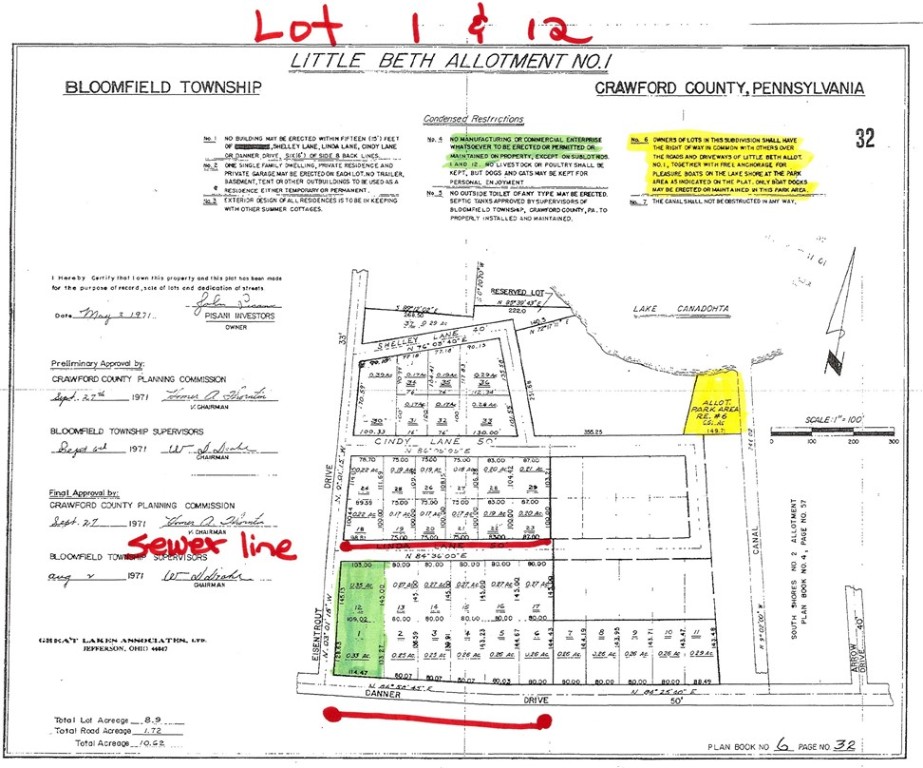 LOT 1 & 12 Danner Dr, Canadohta Lake, Kentucky image 1