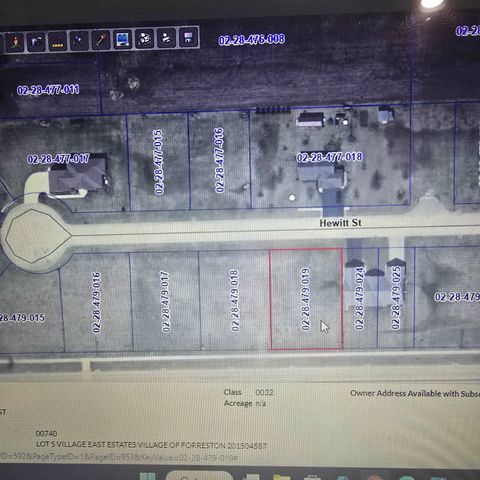 Vacant Land For Sale - 617 & 619 Hewitt Street<br/> FORRESTON, IL 61030