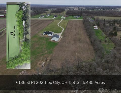 Vacant Land For Sale - 6136 St Rt 202 #LOT 3<br/> Miami County, Tipp City, OH 45371