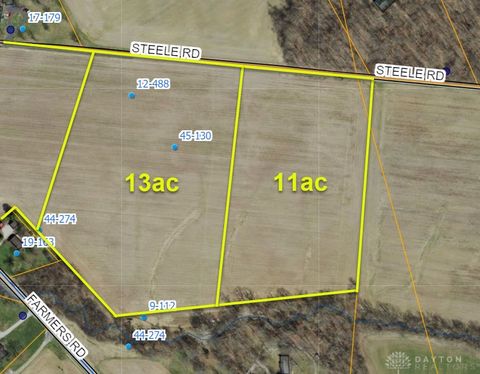 Vacant Land For Sale - 11AC Steele Road<br/> Clinton County, Wilmington, OH 45177
