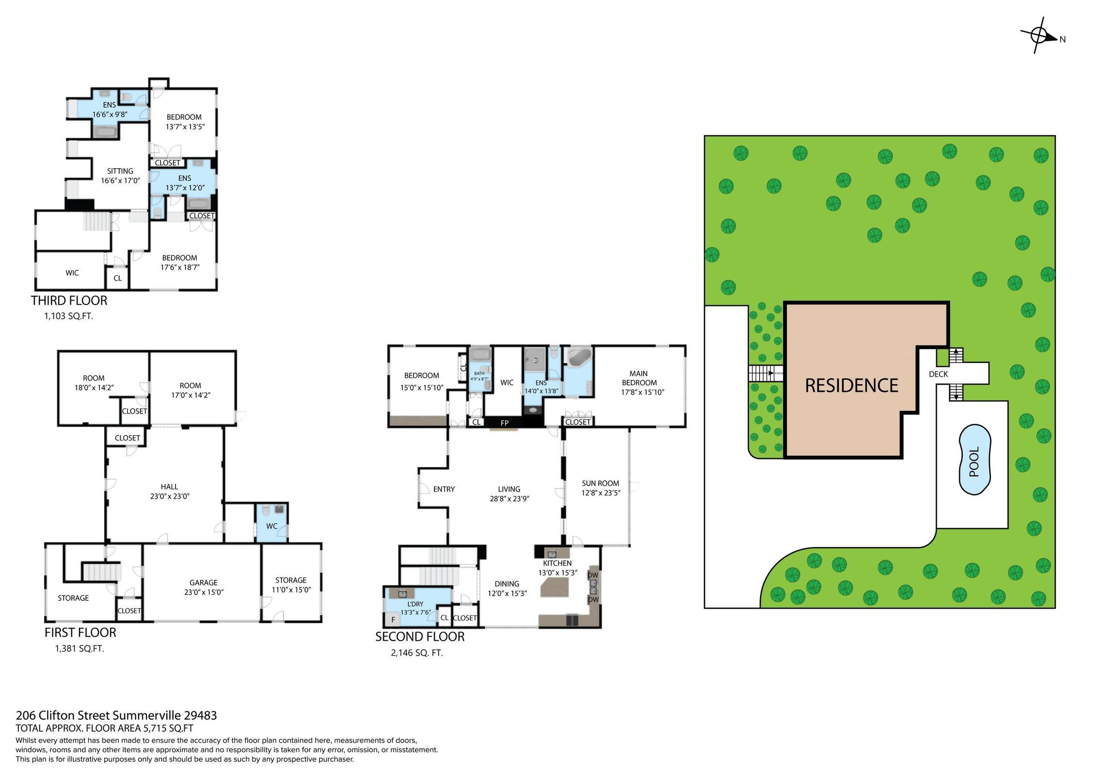 206 Clifton St, Summerville, SC, 29483, USA, 4 Bedrooms Bedrooms, ,5 BathroomsBathrooms,Residential,Active,206 Clifton St,26017773