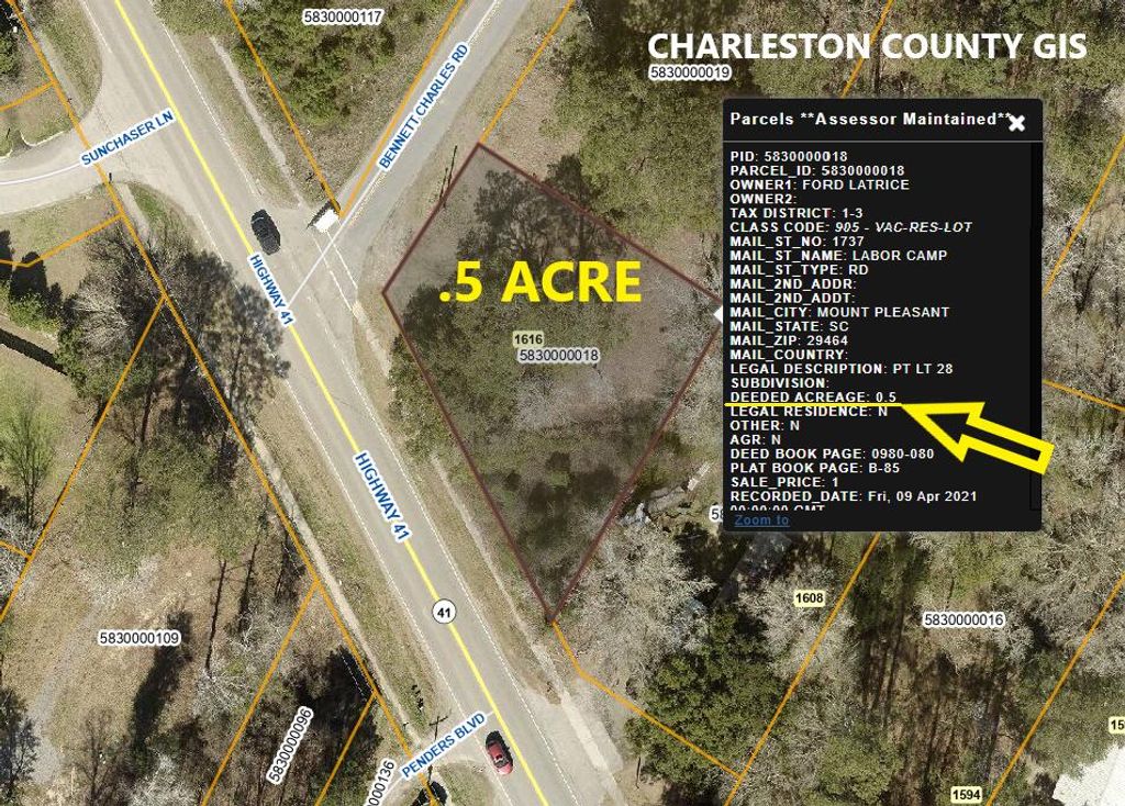 Photo of 1616 Hwy 41, Mount Pleasant, SC 29466 (MLS # 25029113)