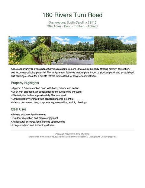 180 Rivers Turn Road Orangeburg SC 29115