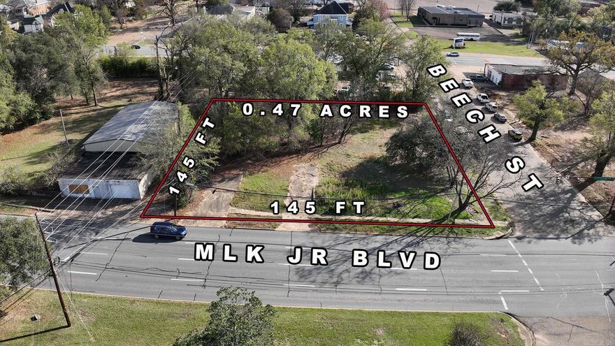 0.5 Acre Development Opportunity on Beech St & MLK Blvd in Texarkana Arkansas.   Positioned along Texarkana’s heavily traveled MLK Blvd, this half acre lot offers potential for future growth. With the ability to go commercial....perfect for a new business location...High visibility frontage, close to a Mcdonalds and Gas Stations make this property a solid play.  Good location for a Tire or Brake shop, Oil Change, Window Tint, Car lot, etc...