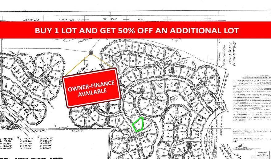 Buy one lot and get 50% off an additional lot! Owner-finance for easy terms. Cash buyers can pay by debit or credit card as well. Nice lot to develop or hold for future value. Public water and electric are available to run to property and will need septic. Owner/agent. No mobiles allowed. 300-2500 minimum build size on any other type of home, depending on subdivision. Finance is 5 months at $194 and closing costs are included. Lots marked with red banner are part of promotion. No limit on lots. Buyer responsible for any/all taxes and lots sold "as-is". Quit claim deed conveys. Parcel ID# 405-21550-000