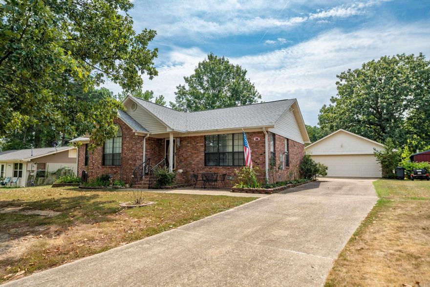 Welcome to this delightful 3-bedroom, 2-bathroom home in the sought-after Sherwood Forest neighborhood. With 1,627 square feet of thoughtfully designed living space, this residence combines comfort and convenience. Built in 1996, the home features a spacious sunroom that invites natural light and offers a perfect spot for relaxation. The property includes a unique pull-through 2.5-car garage, providing ample storage and easy access. The roof was recently replaced in 2023, ensuring peace of mind and long-term durability. Enjoy the convenience of all appliances conveying with the home, including the refrigerator, washer, and dryer. The master suite is a true retreat, boasting a luxurious Jacuzzi tub, a walk-in shower, and a generous walk-in closet. Situated close to the lake, this home offers a tranquil setting with easy access to outdoor activities. Don't miss this opportunity to own a well-maintained home in a prime location.