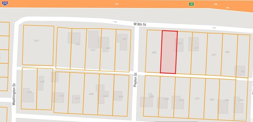 spacious center lot, waiting for new construction, Conveniently located next to the freeway.