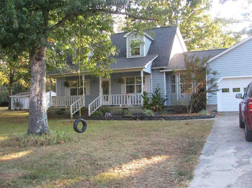 Don't miss out on this great listing just out of the city limits on almost two acres. Lots of nice updates with two car garage and new shop. High efficiency 50 Gallon water heater-2010, New 2 ton Train heat and air system installed down stairs-2011, 24X20 shop built 2013-1 1/2 Ton Train heat and air system installed upstairs 2013 with UV purification, Custom children's bed built 2014, see pictures,  This property is well maintained and is move in ready, hard wood floors and tile in living and kitchen.