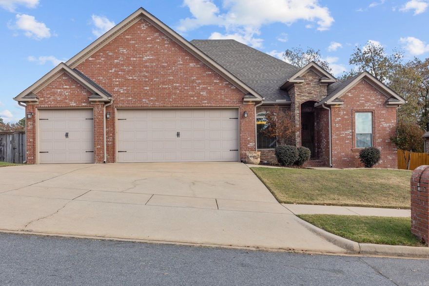 Immaculately maintained home in Maumelle’s Ridgeview subdivision. 4  bedroom, 2.5 bath, 3 car garage, open concept with a beautiful kitchen island that overlooks the living room with fireplace. Granite countertops throughout, pot filler, gas range, and plenty of cabinets for storage. The large master bedroom is apart, and accompanied by a spacious closet and built in dresser. Master bath boasts a large dual shower, corner jacuzzi, separate sinks with a vanity space. Other bedrooms are spacious and include a jack n jill bathroom and the other could be a bedroom or even an office with a half bathroom right outside. Walk onto a partially covered deck that overlooks serene wooded area. Enjoy all of Maumelle’s amenities include 3 golf courses, biking/walking trails, 2 lakes, shopping, dining, community pool and fitness center. One year home warranty with accepted offer. So much to offer- this is a must see! Agents please see remarks.