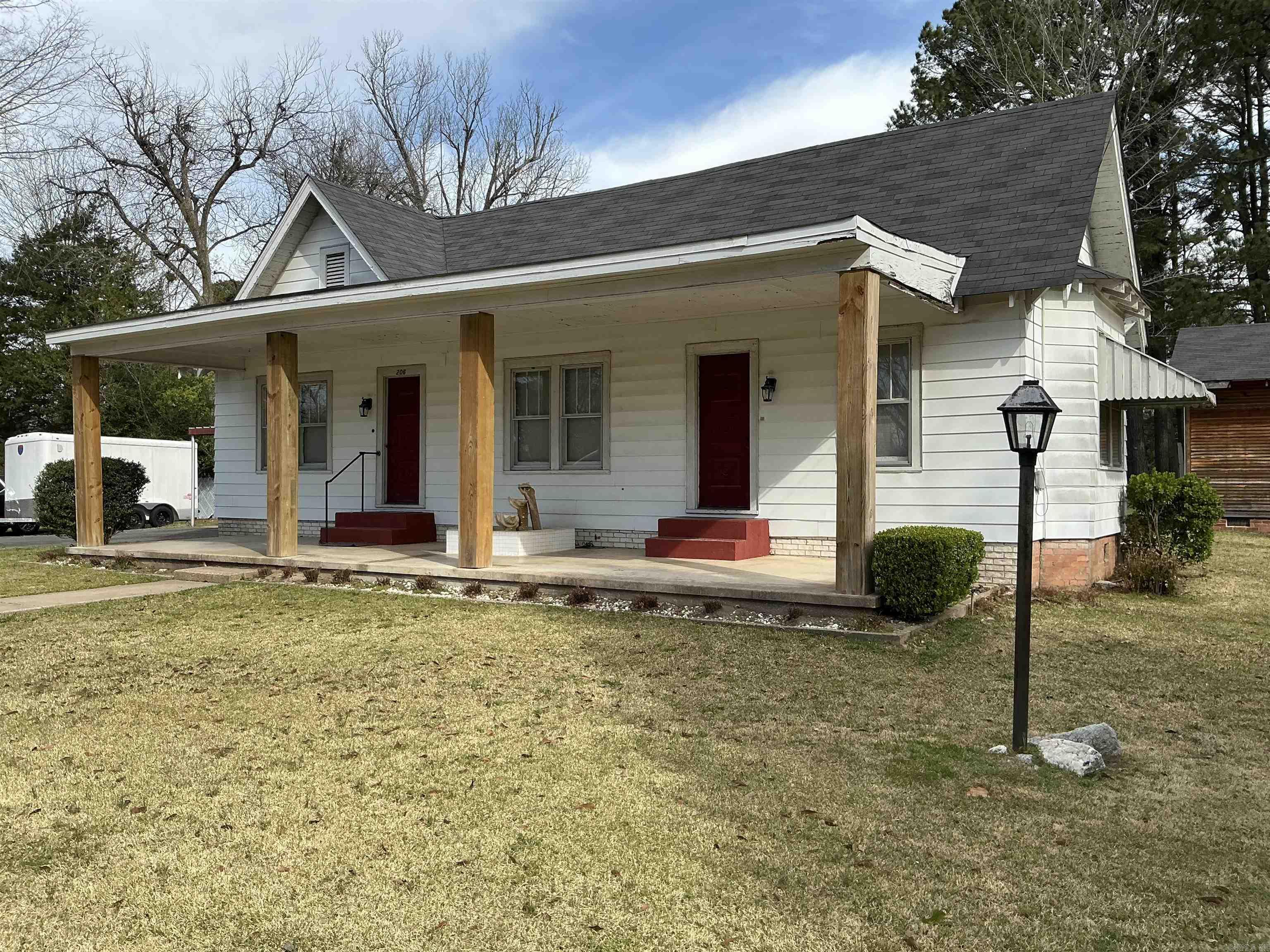 What a unique opportunity awaits with this historic property. Home, accessory dwelling unit (ADU) and another unit that can also be used as a rental. Property is already zoned Multi Family. Could add more units within the walls of this home. Consider Airbnb or VRBO. Property has had many updates in the last few years: Roof, 2024 on both units, HVAC in Home, 2023 and in ADU, 2020, water heaters 2 and 3 years old. Three baths are updated. There are still updates needed to finish out so you could put your personal touch on this great place. Over 3100 SF total to work with. Could also convert to business with zoning change. So convenient to schools and shopping. Watch the parades from the spacious front porch. A storm cellar is also installed on the property. Measurements are approximate. Measuring is encouraged. Call today for your showing.
