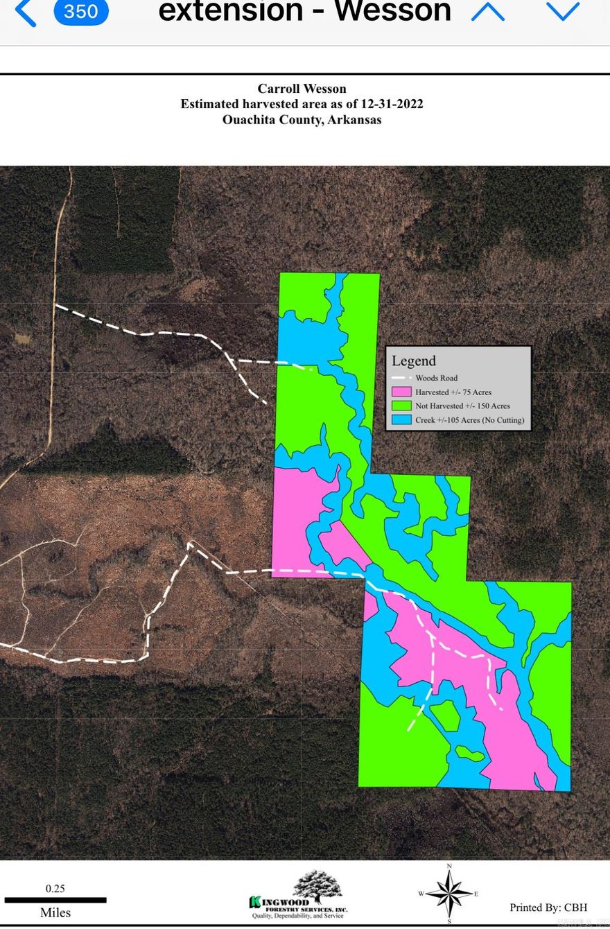 #3 parcel ID 024-00296-000R. Three interior tracts of Pristine Southwest Arkansas commercial timberland. Excellent hunting as well. Current prospectus available with confidentiality agreement. Sellers will retain mineral rights with ingress and egress.  'Old growth" hardwood with considerably higher market values. 75 acres have been clearcut in the last 6 years. 150 acres are ready for harvest. There are creeks and a possible beaver pond on the property. three historical deep bank creeks (Beech, Gum, and Cypress Creek) intersect the property.  Land has a Southward downward slope and flattens out as it proceeds South. Could possibly be a good 1031 exchange.