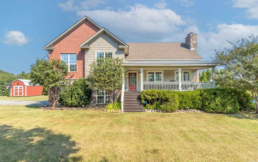 Welcome to your new haven! This beautiful 3 bedroom, 2 1/2 bath home boasts vaulted ceilings that enhance its spacious and airy feel. Perfect for entertaining, the home features a large walk out basement currently set up as a man cave with a projector TV, creating an ideal space for movie nights & relaxation. Step outside & enjoy your above ground swimming pool! The property spans an impressive 14.92 acres, partially fenced/cross fenced ready for livestock. The spring fed pond adds to the serene outdoor ambience. This home also includes a convenient 2 car garage, a welcoming front porch and a back porch that's perfect for grilling & enjoying the peaceful surroundings. With plenty of space to roam, entertain, and relax, this property offers the perfect blend of comfort and outdoor living. Don't miss out on this unique opportunity to own a slice of paradise!