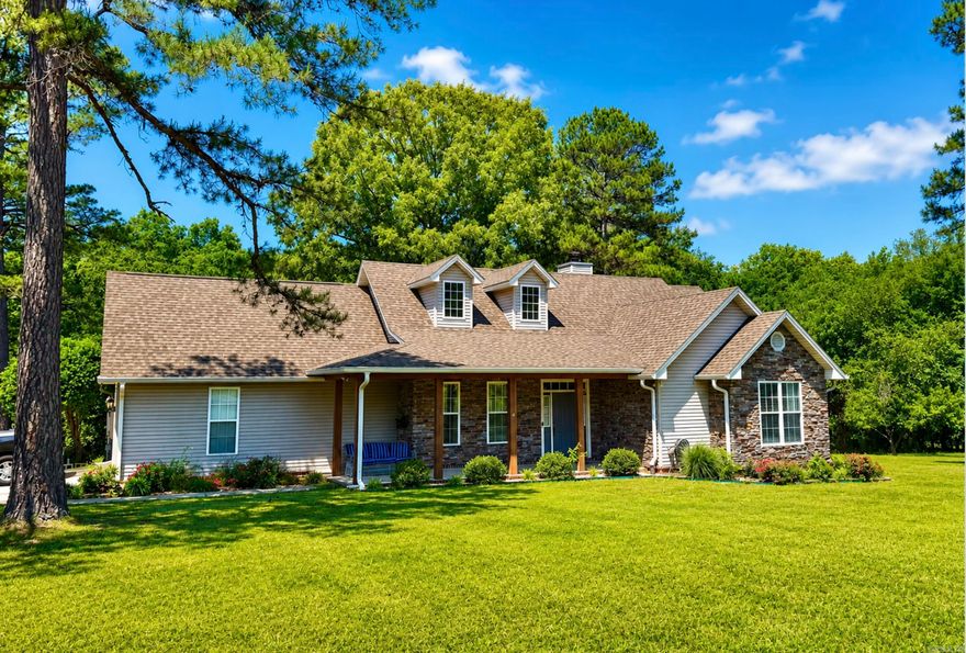 Situated on 1.25 acres in a quiet setting, this well-maintained home offers space, functionality, and modern updates throughout. Featuring 3 bedrooms, 2 bathrooms, plus a heated and cooled upstairs bonus room that functions as a true 4th bedroom, the home offers approximately 2,550 sq. ft. of living space. County records reflect 2,091 sq. ft., with an additional approx. 460 sq. ft. finished bonus room not included in courthouse records.  The property includes a 2-car garage with an in-floor storm shelter, long driveway with ample parking, and a newly built wood deck perfect for enjoying the outdoor setting.  All appliances convey, including refrigerator, washer, dryer, microwave, range, dishwasher, and an additional garage refrigerator.  Major updates include a new roof (2023), new HVAC (2022), new dishwasher (2026), washing machine (2024), and updated kitchen appliances around 2022. Brand-new water heater to be installed prior to closing.  Whole-home generator conveys. Seller’s VA loan may be assumable for qualified buyers, including non-veterans, subject to lender and VA approval, with an approximate 3.125% interest rate.