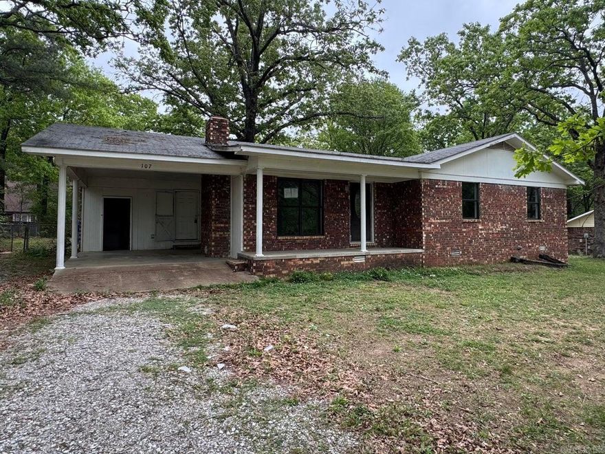 Lots of potential in this 3 bedroom/ 2 bath brick home in Southside! Home has large living room with brick fireplace with insert. Nice fenced backyard for enjoying the cookouts, friends, gatherings and fur babies! Property to be sold 'As Is'. Seller will not pay owners title policy at closing.